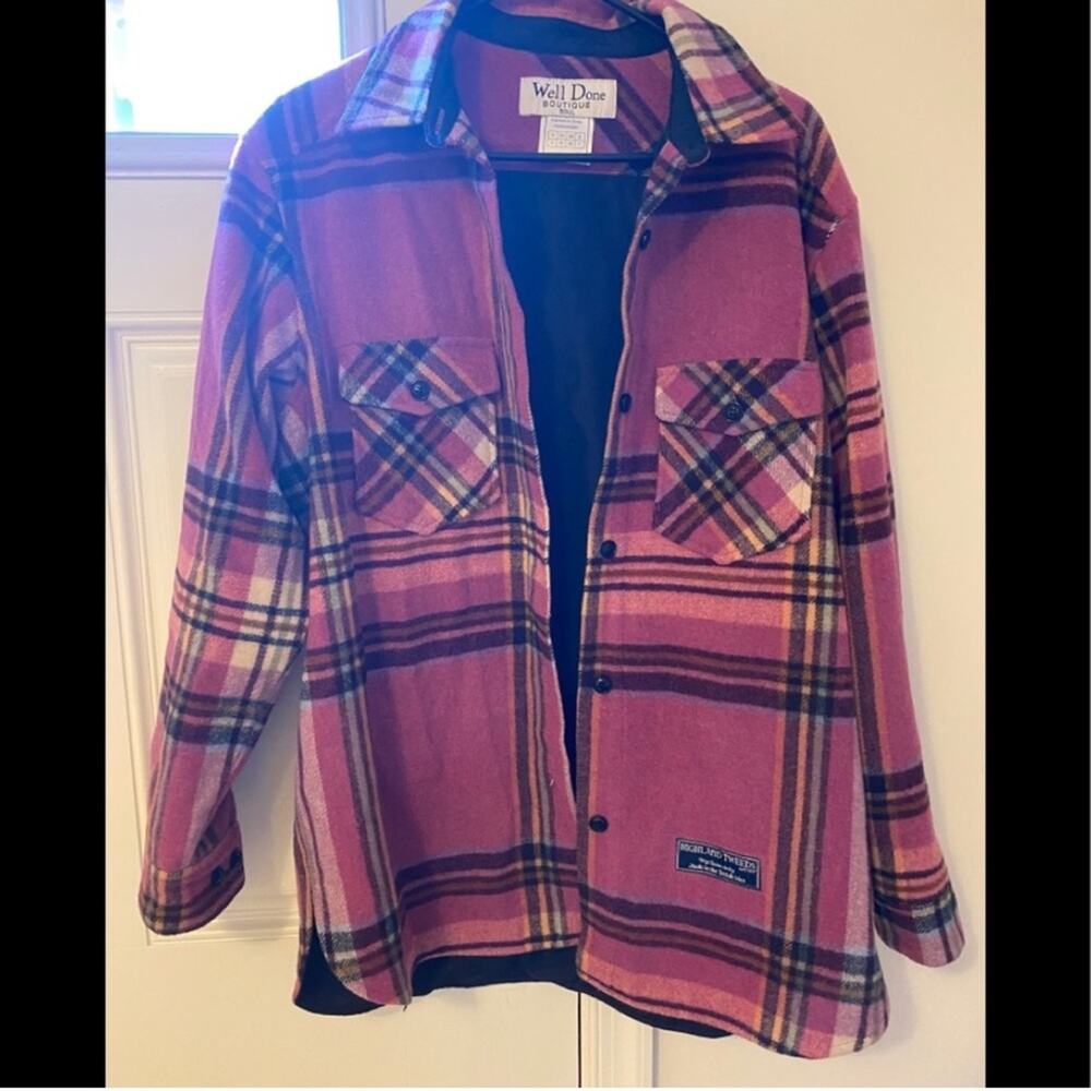 We11done Pink Wool English Check Shirt Jacket - Picture 7 of 10